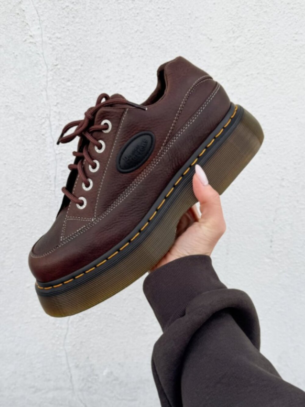 Grizzly Dark Brown~ Dr. Martens BUZZ 5-Eye Leather Shoes MSRP$210 CUTE &CHIC - Picture 6 of 16